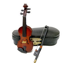 Miniature Violin with Sound, Decorative Mini Music Instrument, Detailed Violin Model Ornament for Gifts and Collectibles