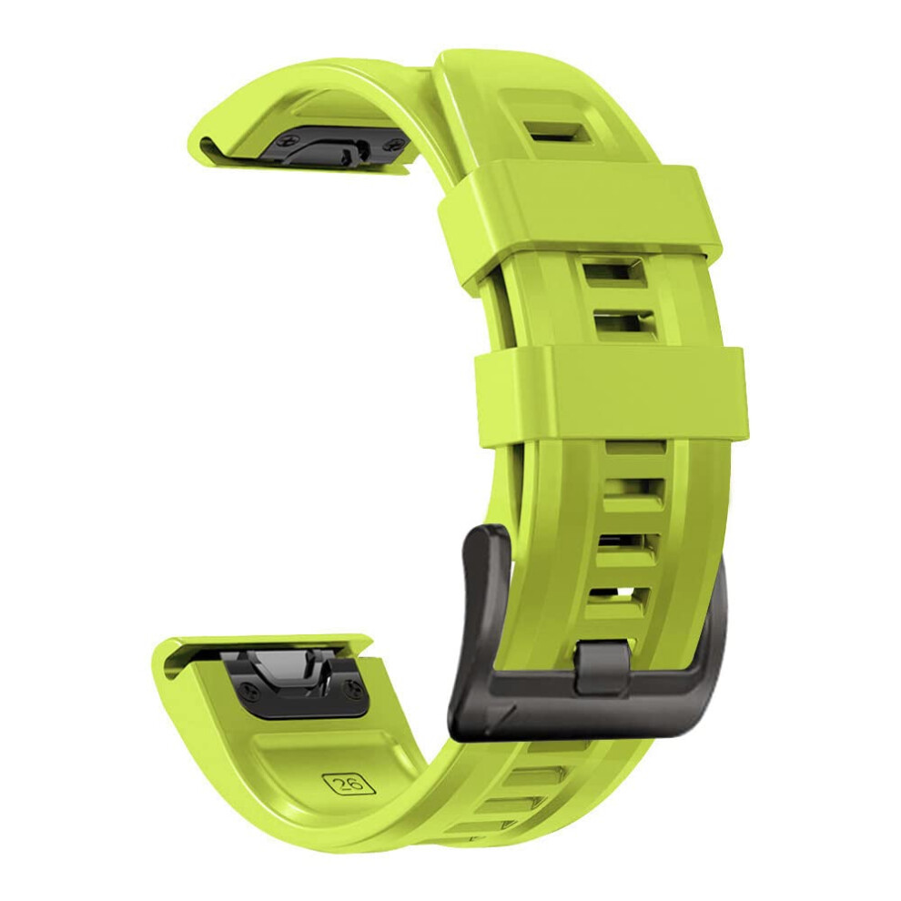 Quickfit Watch Band For Garmin Fenix 6X 7X 5X Plus 3Hr Silicone Strap 26Mm Compatible With Fenix 6 7 Epix Fenix 6X Pro 6482260061122