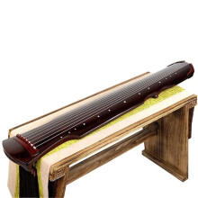 Handmade Guqin Instrument 123 cm 7 Strings Fuxi Guqin in Black Brown with Accessories - Traditional Chinese Music Instrument