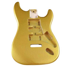 E Guitar Made of Poplar Wood Professional DIY Body Kit Gold Finish for Custom Electric Guitar Assembly