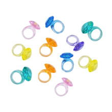 110-Piece Acrylic Children's Rings Colorful Diamond-Shaped Rings Decorative Jewelry for Girls Birthday Party Favors
