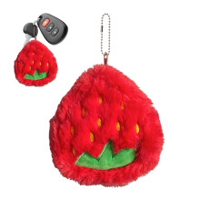 Coin Bag, Fruit Purse | Small Plush Wallet and Change Holder in Cartoon Style, Wear-Resistant, Multifunctional Strawberry Design