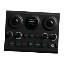 Microphone Sound Card for Vocal Performance, Universal Podcast Interface for PC, USB Powered, Compact Design