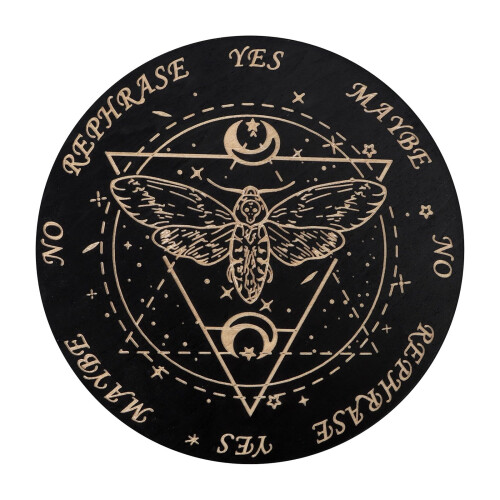 Pendulum Necklace with Round Wooden Divination Pendulum Board | Decision Maker Panel for Themed Parties