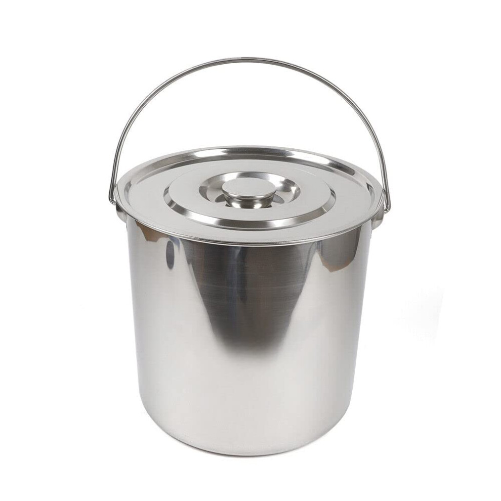 Stainless Steel Bucket 6L 12L 20L Food Industry Kitchen Bucket With Lid For Restaurant Outdoor Use 6947110561400