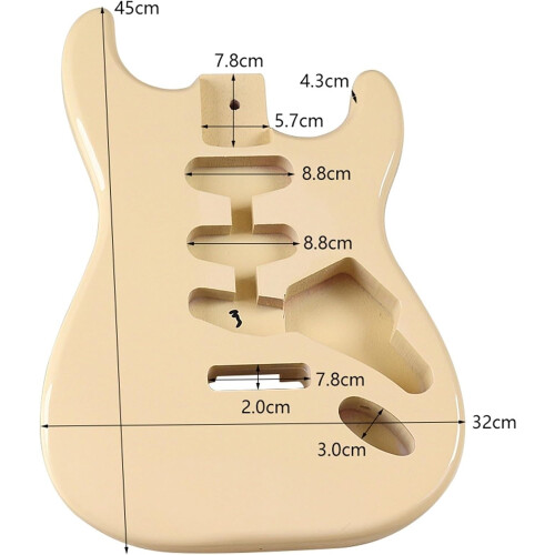 E-Guitar Body DIY Kit with Packaging Box, Solid Wood Material, Compatible with Various Models, Customizable Design 1