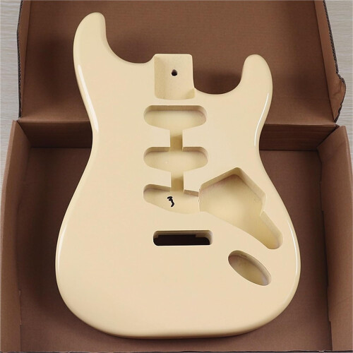 E-Guitar Body DIY Kit with Packaging Box, Solid Wood Material, Compatible with Various Models, Customizable Design 2