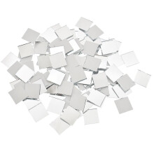 Mosaic Tiles 100 Pieces Mini Square Glass Mirror 10x10mm 15x15mm for DIY Home Decoration Bathroom Craft (Color: 2)