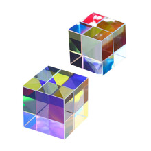 Set of 2 Prism Tool Toys for Optical Experiments Stained Glass Desktop Decorations Cube Prisms for Light Refraction
