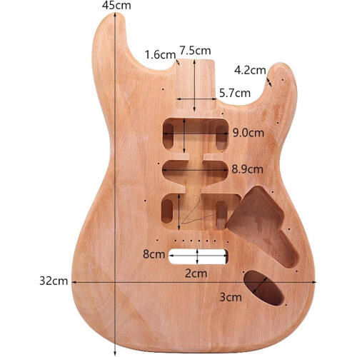 Guitar Body Replacement Kits Modified DIY Wood Accessories for ST Electric Guitar Customization 1