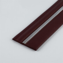 Self-Adhesive Sealing Strip 4 Inch x 20 Feet Flexible Rubber Skirting Board Wall Base Wine Red Silver Color