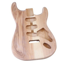 Professional E Guitar Body DIY 2-Piece Wood Kit Compatible with Stratocaster Style, Maple Finish, Customizable Design