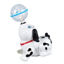 Electric Singing and Dancing Puppy Toy - Rotating Light-Up Cartoon Dog Toy - ABS Material, Interactive Play, 20 cm