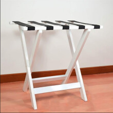 Wooden Luggage Rack X Folding Hotel Pannier Rack for Suitcases - Portable Floor Storage Shelf, Sturdy Design, Space-Saving