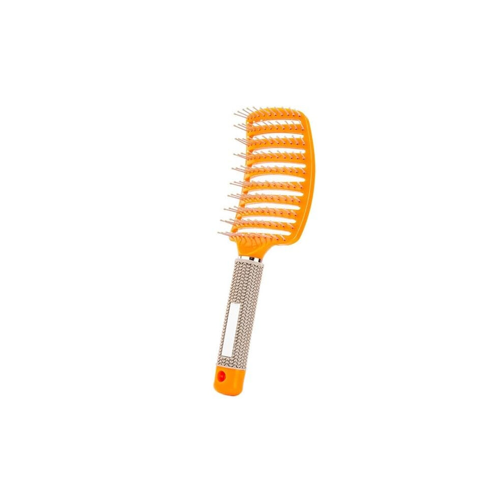 Hair Brush for Detangling and Styling, Ergonomic Lightweight Hair Comb with Soft Bristles, Orange Color for Men and Women