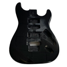Gitarrenkorpus Ersatzkits E-Gitarre Schwarz DIY Professionelles Zubehör für Elektrische Gitarre, 4/4 Größe, Hochwertiges Material