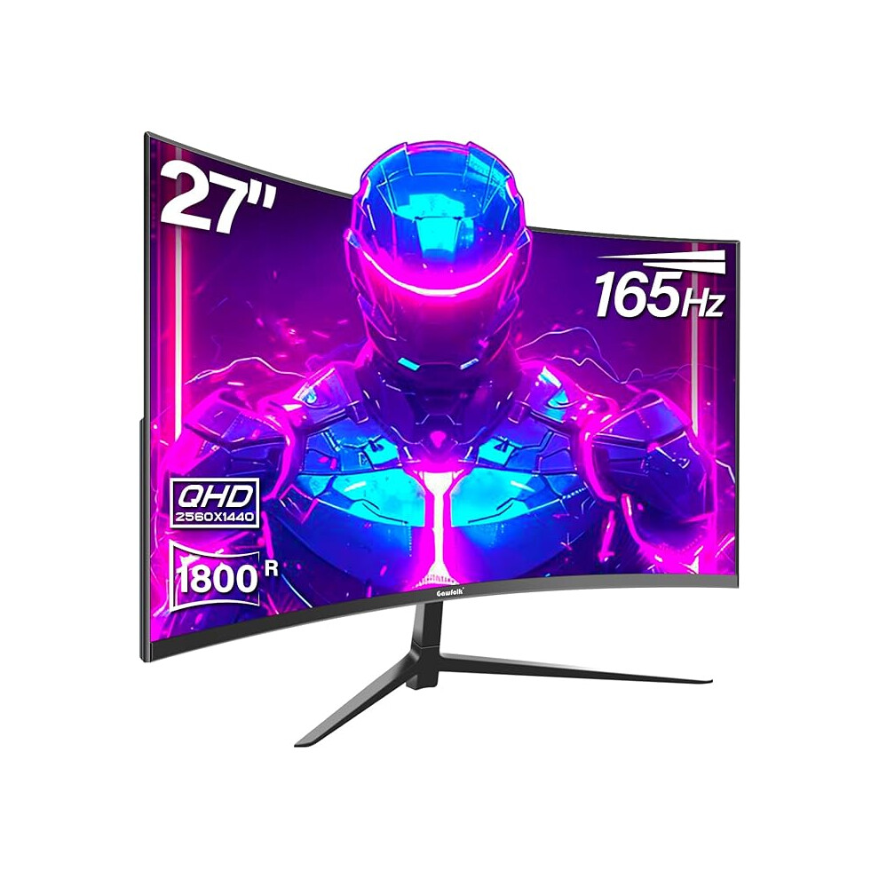 Gawfolk 2K 27 Inch Gaming Monitor, 165Hz Qhd 2560X1440p 144Hz 001265476876