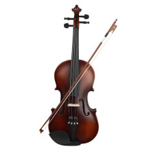 Violin Starter Set 4/4 Acoustic Solid Wood Retro Matte Violin with Case Bow for Beginners Gift