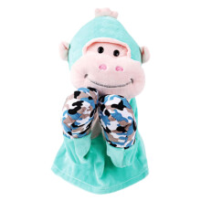 Plush Dolls Kung Fu Boxing Animal Hand Puppet with Sounds Educational Role Play Stuffed Doll for Kids Birthday Gift