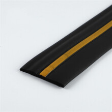 Self-Adhesive Sealing Strip 20 Feet x 4 Inch Flexible Rubber Cove Base Skirting Board Black Gold for Wall and Floor