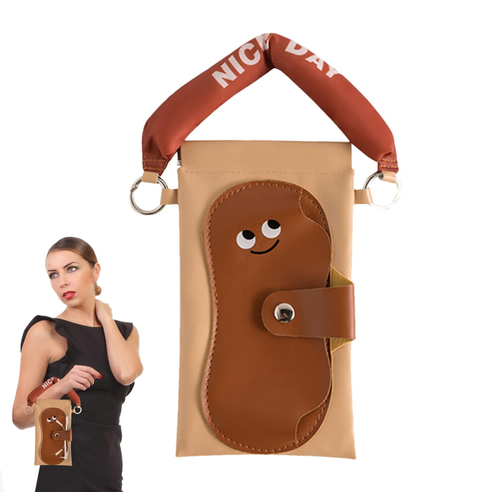 Sonnenbrillen Etui - 2-in-1 Wasserdichtes Kunstleder Handy Organizer mit Halterung in Khaki fÃ¼r Reisen und Einkaufen