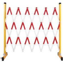 Traffic Barrier, Portable Crowd Control, Foldable Road Block, Durable 1.2x3m Red Safety Barrier