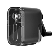 Automatic Pencil Sharpener for Desk, Rotating Non-Stick Lead, Hand-Crafted Mechanical Tool, Red School Supply (Model 1111)