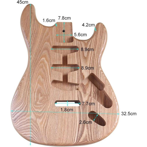 Thick Body Electric Guitar for DIY Projects, Compatible with Custom Accessories, Solid Wood Construction, Versatile Design 1