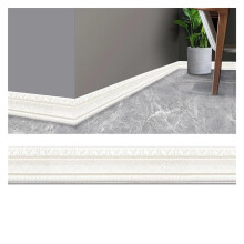 Waist Skirting Board Sticker Self-Adhesive 3D Embossed Wall Cladding for Living Room, Easy Install Decorative Trim