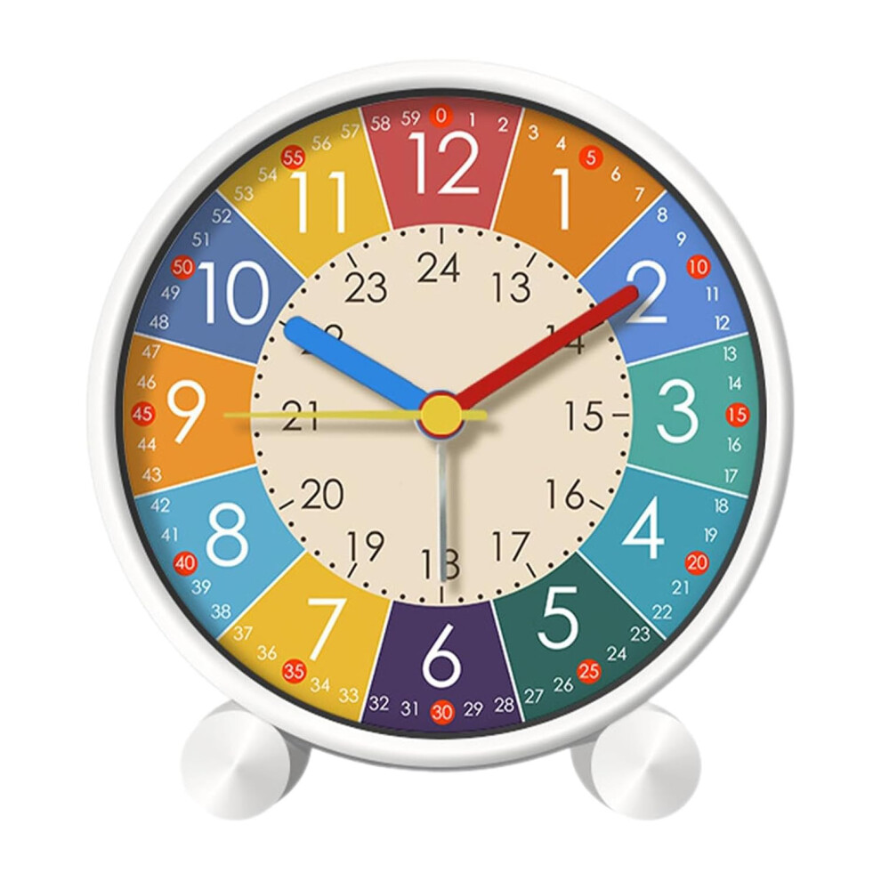 Children's Alarm Clock for Beginners, Silent Analogue Alarm Clock for School, No Ticking, Suitable for Boys and Girls-image-OPC-PK2MR8C-NEW
