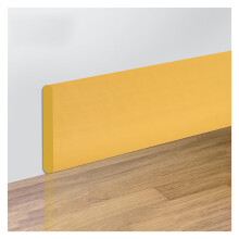 Skirting Board 3.1 Inch Wide Self-Adhesive Rubber Wall Trim, Flexible Peel & Stick Design, 10m Yellow for Home Office
