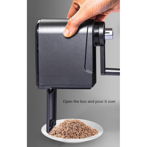 Manual Pencil Sharpener with Container, Auto Feed, 3 Thickness Settings, Adjustable for Kids, Artists, Office Use 1