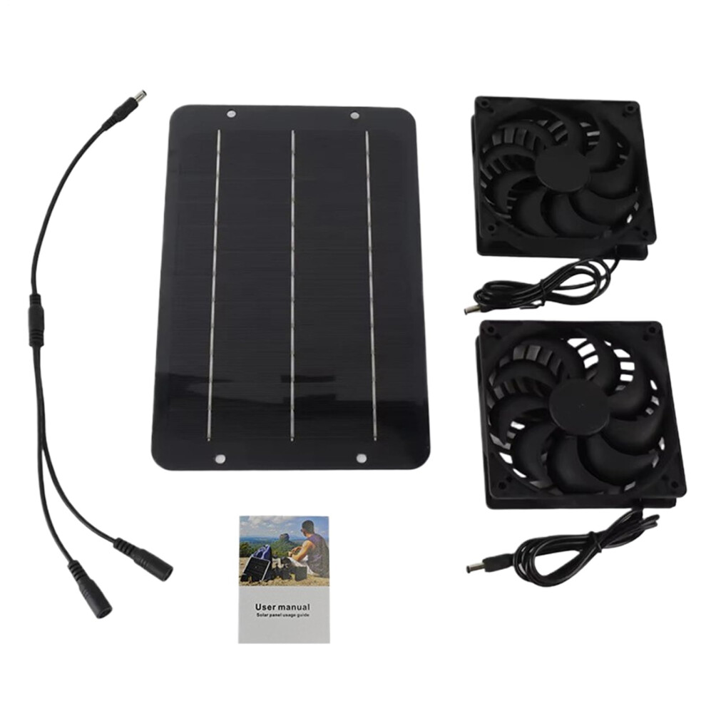 Solar Powered Outdoor Fan - Solar Chicken Coop Ventilator With Exhaust System For Camping And Picnics, Lightweight Design 6482260065045