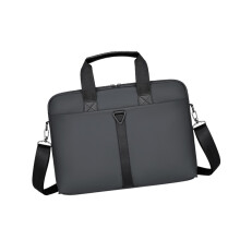 Men's Business Bag Briefcase Laptop Bag for Laptop, Gray PU Leather, for Business Trips and Office Work