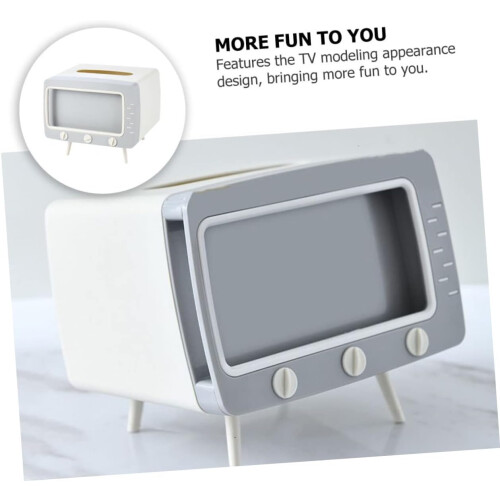 Multifunctional Creative Fabric Storage Box TV Design Elegant Tissue Dispenser Home Use High-Quality Material Simple Structure 2