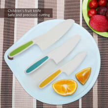 Knives for Kids 3-Piece Nylon Kitchen Baking Knife Set,Serrated Edges
