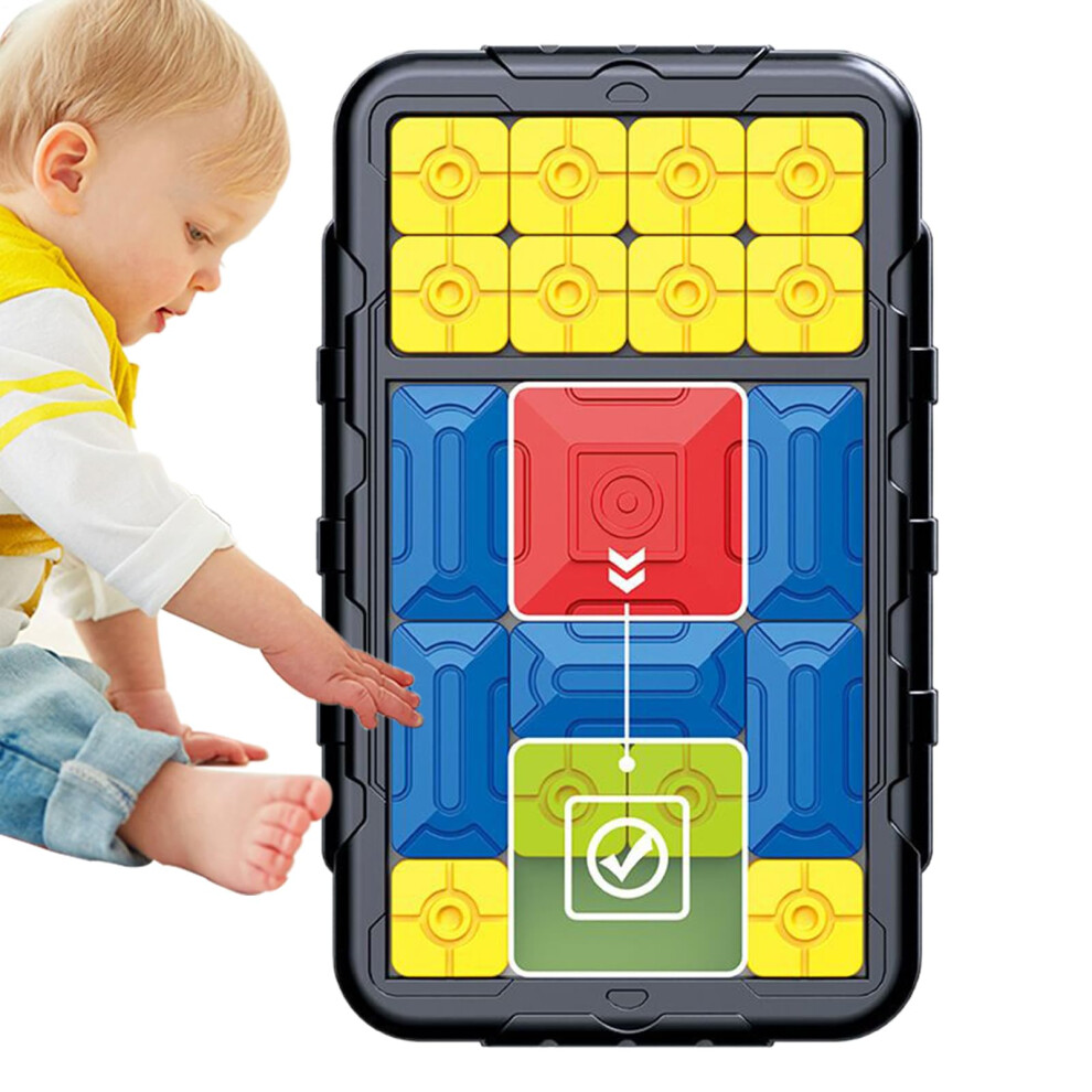 Sliding Puzzle Portable Magnetic Block Game for Kids Travel Toy with 500+ Challenges Brain Training Activities Black-image-OPC-PK2N9ZP-NEW