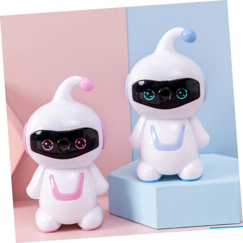 Robot Pencil Sharpener Cartoon Design, Durable Plastic Sharpener for Standard and Jumbo Pencils, Multi-Size Compatibility 1