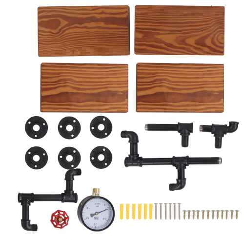 Shelf Retro Style Industrial Pipe Shelving Home