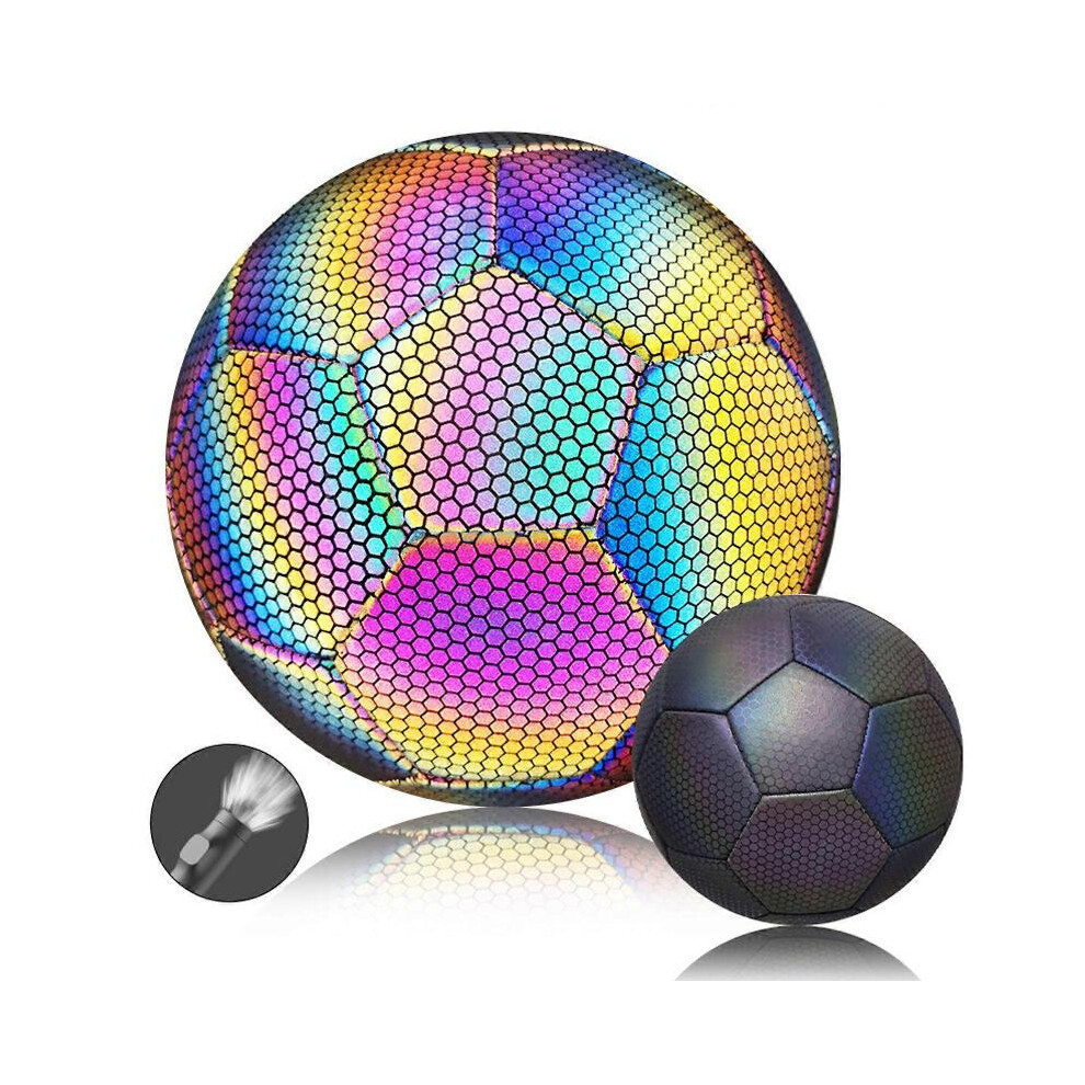 (5,Black)Soccer Ball Size 4 & Size 5, Glow in The Dark Soccer Ball,100% New