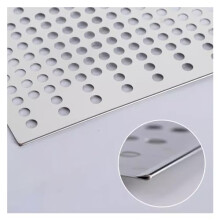 Stainless Steel Perforated Sheet Metal, 1mm Thick, 76x122cm, Waterproof Window Pads, Silver Finish