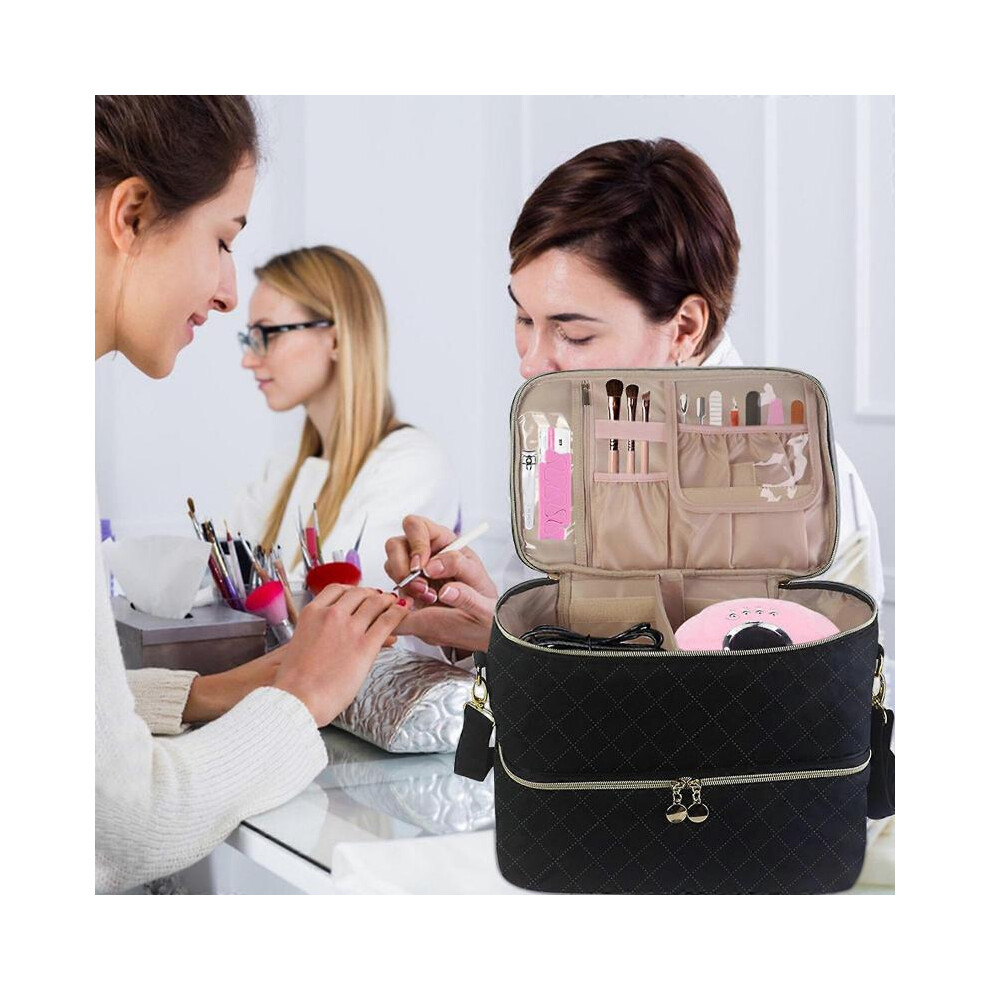 Nail Polish Storage Cosmetic Bag - Portable nail polish Organizer Carry Case 40 Bottles Bag