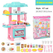 (Hello Kitty) Belony Cartoon Mini Keukenset Speelgoed Kind Speel Kook Speelgoed