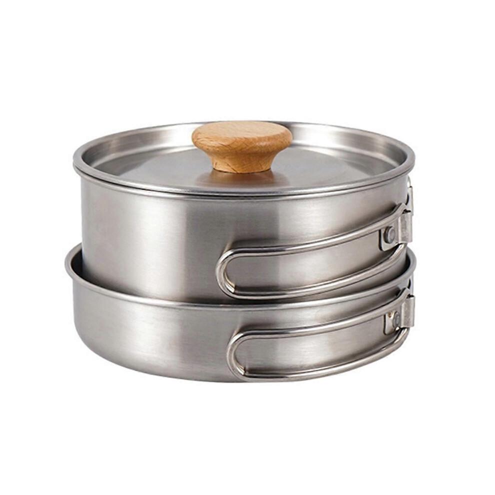 Outdoors Stainless Steel Cookware Set Portable Pot Nature Cookware Outdoor Stainless Steel Cookware
