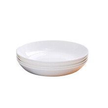Ceramic Dinner Plate Set, 4-Piece, 17.8 cm Round White Plates for Salad, Pasta, Dessert, and Appetizers
