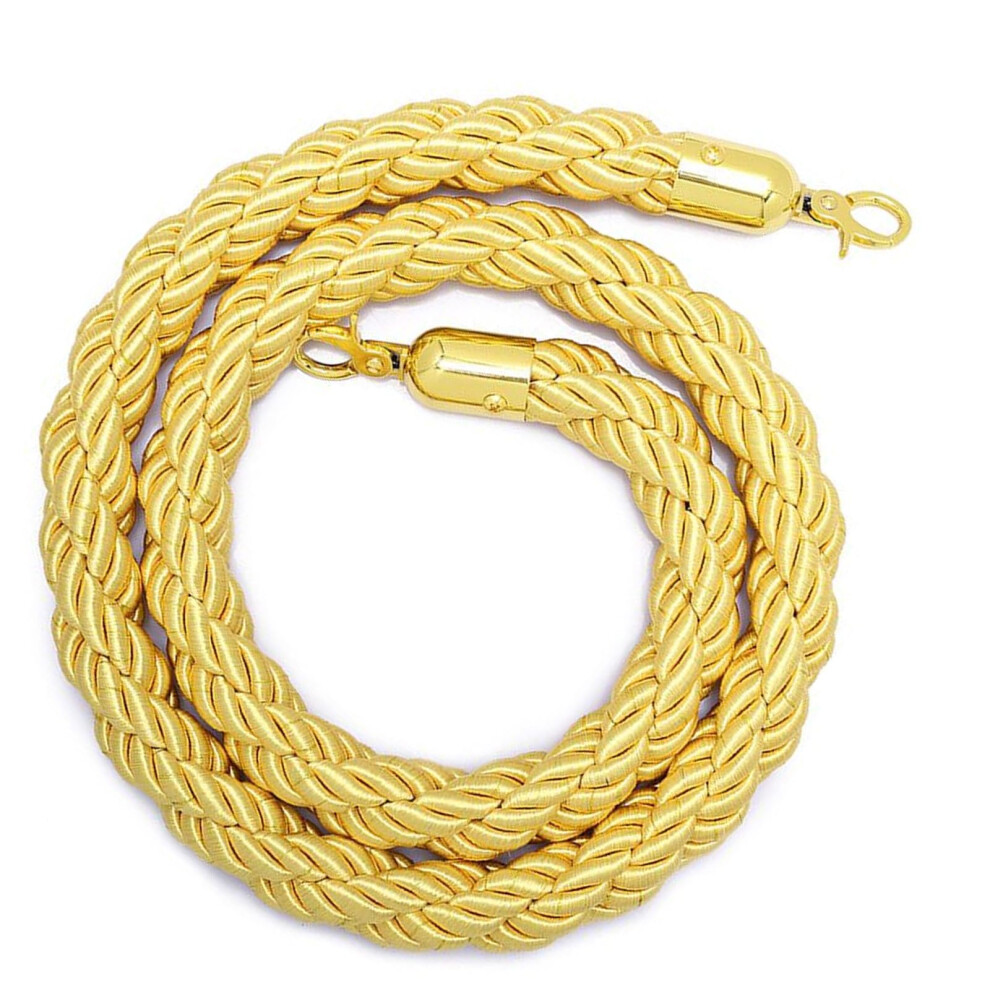 Queue Rope Barrier 1M Golden Barrier Rope Braided Hemp Rope For Crowd Control Unique Colour 6947110567235