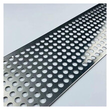 Metal Sieve Plate 304 Stainless Steel 10 mm Hole Diameter 30x100 cm 0.45 mm Thickness Leak-Proof Window Pads Silver