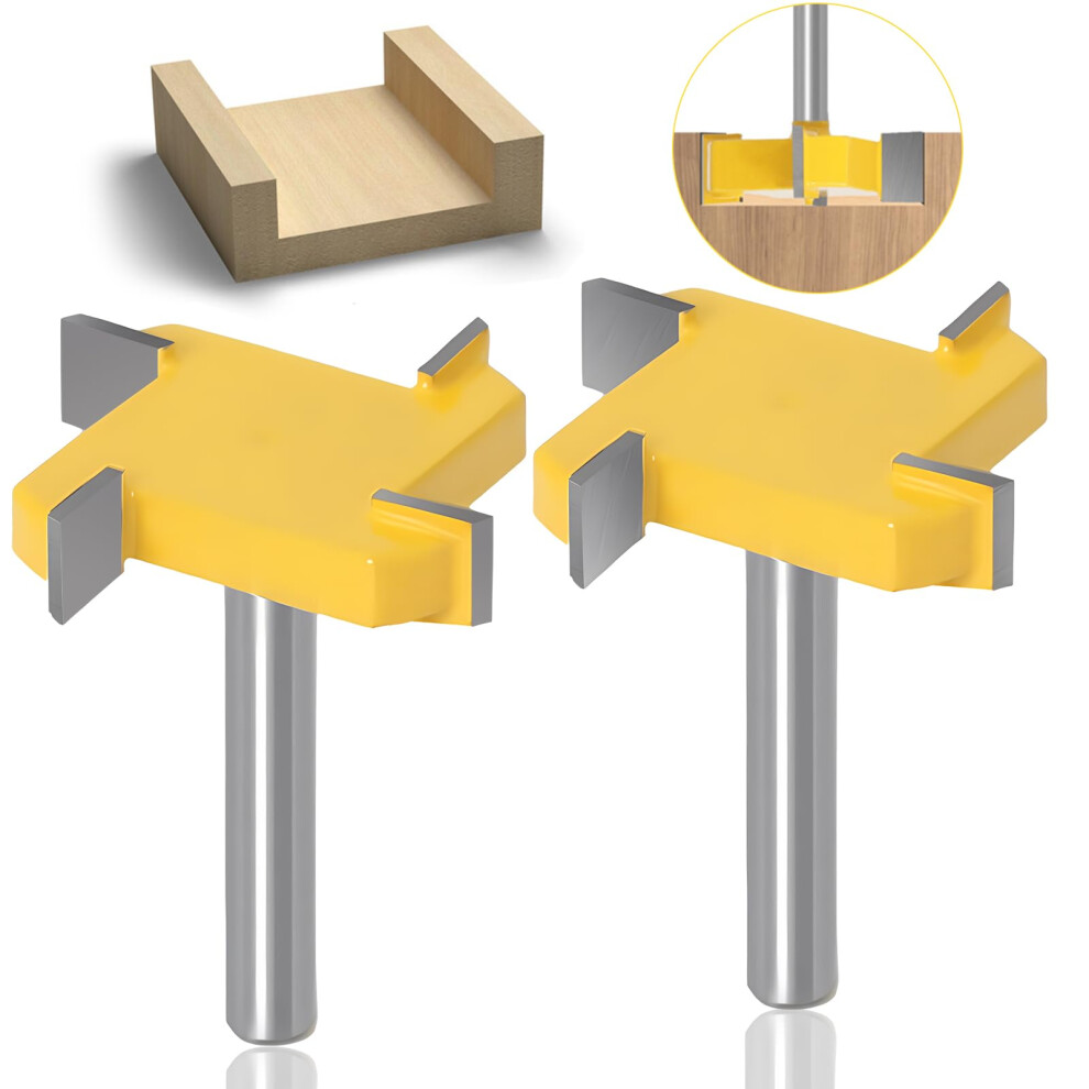 2 Piece Router Bit Set, Tungsten Steel Plate Milling Cutter & Bowl Milling Bit, 8 Mm Vibration Cutter For Woodworking 6482260067841