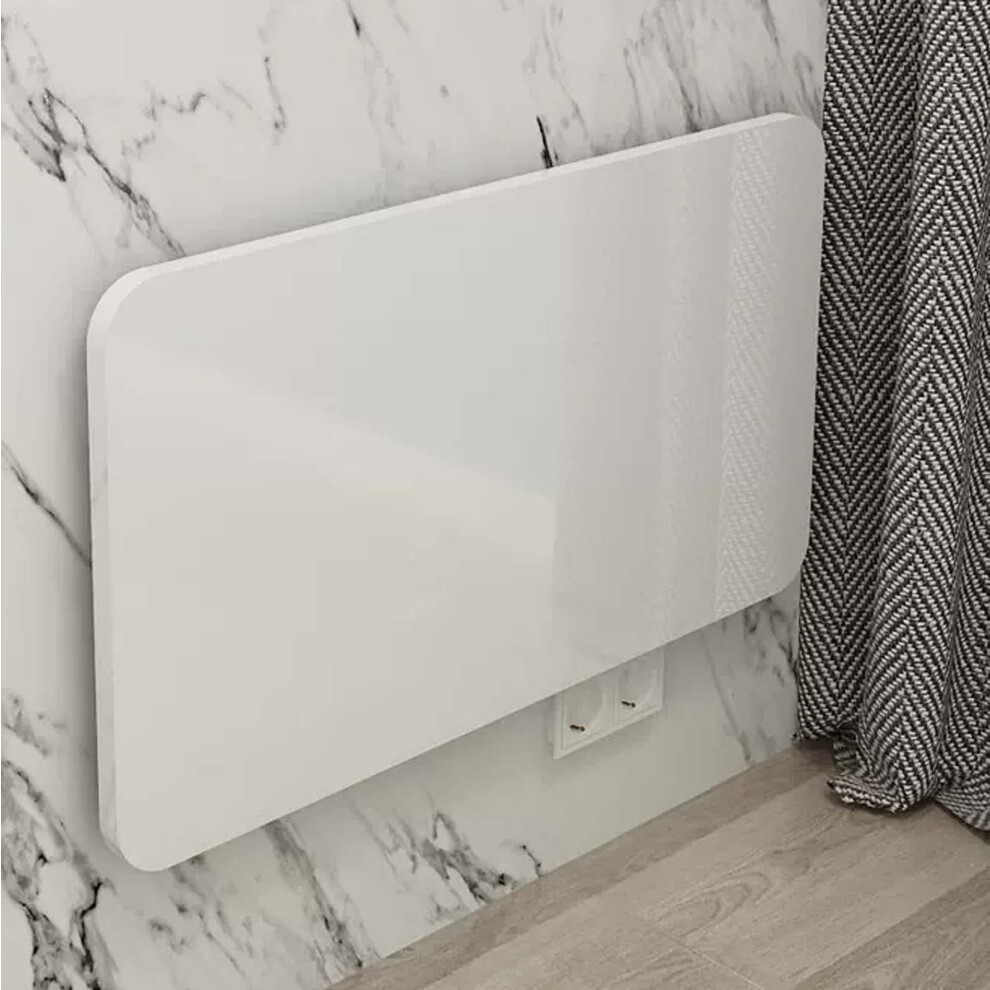 Foldable Wall-Mounted Workbench with Drop-Leaf Table, Space-Saving Metal Bracket Shelf, 70 x 40 cm for Small Spaces-image-OPC-PK2P6Y2-NEW