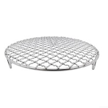 27cm Round Cooking Grate Stainless Steel Mesh Mat for Charcoal and Electric Gas Grills, Outdoor Camping Use